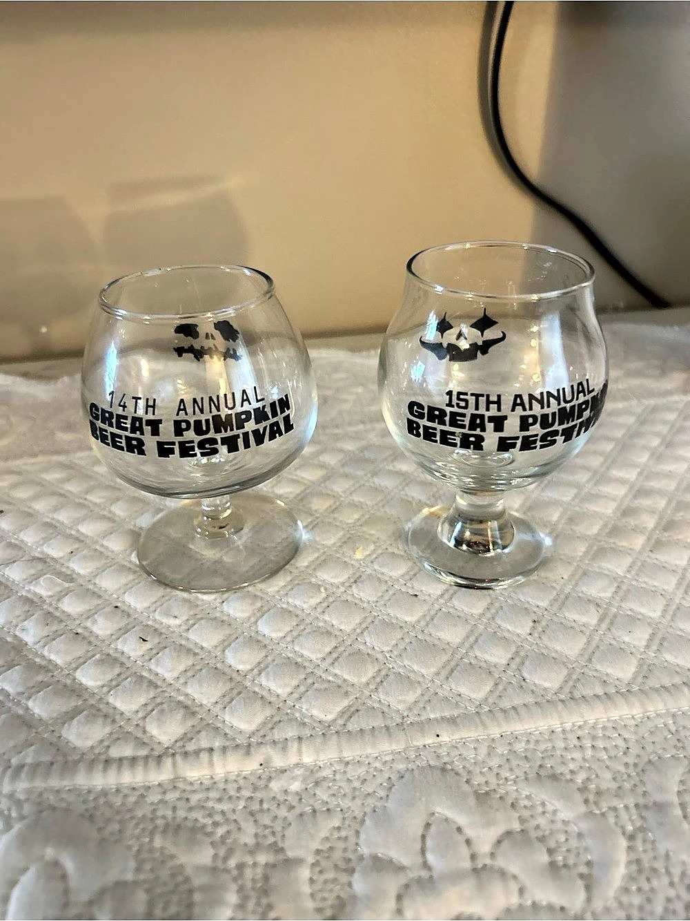 Elysian Brewing Great Pumpkin Beer Festival Souvenir Snifter Glass Set Glasses